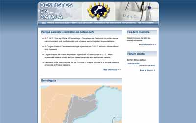 Pantalla sitio web dentistes en català