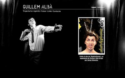 Pantalla sitio web actor Guillem Alba